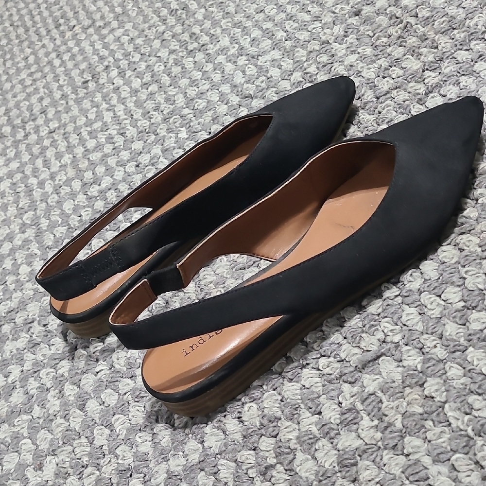 Indigo Black Women's Slingback Flats - Picture 6 of 10